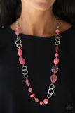 Paparazzi "Prismatic Paradise" Pink Necklace & Earring Set Paparazzi Jewelry