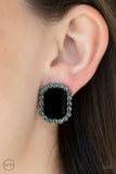 Paparazzi "Glitter Enthusiast" Black Clip On Earrings Paparazzi Jewelry
