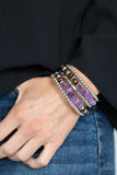 Paparazzi "Soul Searchin" Purple Stone and Wooden Bead Bracelet Paparazzi Jewelry