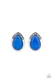 Paparazzi VINTAGE VAULT "Stone Spectacular" Blue Post Earrings Paparazzi Jewelry