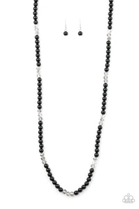 Paparazzi "Girls Have More FUNDS" Black Necklace & Earring Set Paparazzi Jewelry