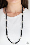 Paparazzi "Girls Have More FUNDS" Black Necklace & Earring Set Paparazzi Jewelry