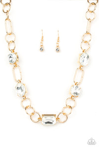 Paparazzi "Urban District" Gold Necklace & Earring Set Paparazzi Jewelry