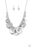 Paparazzi "Turn It Up" Silver Necklace & Earring Set Paparazzi Jewelry