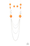 Paparazzi "Desert Dawn" Orange Necklace & Earring Set Paparazzi Jewelry