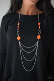 Paparazzi "Desert Dawn" Orange Necklace & Earring Set Paparazzi Jewelry