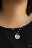 Paparazzi VINTAGE VAULT "All Things Are Possible" Silver Necklace & Earring Set Paparazzi Jewelry