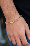 Paparazzi VINTAGE VAULT "Metro Marathon" Gold Mens Bracelet Paparazzi Jewelry