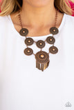 Paparazzi "Modern Medalist" Copper Necklace & Earring Set Paparazzi Jewelry