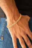 Paparazzi "Fighting Chance" Gold Mens Bracelet Unisex Paparazzi Jewelry