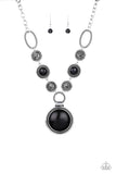 Paparazzi “Sedona Drama” Black Necklace & Earring Set Paparazzi Jewelry