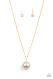 Paparazzi "The Grand Baller" Gold Necklace & Earring Set Paparazzi Jewelry