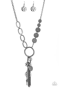 Paparazzi "Trinket Trend" Black Necklace & Earring Set Paparazzi Jewelry