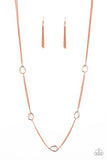 Paparazzi "Teardrop Timelessness" Copper Necklace & Earring Set Paparazzi Jewelry