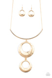 Paparazzi VINTAGE VAULT "Egyptian Eclipse" Gold Necklace & Earring Set Paparazzi Jewelry