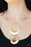 Paparazzi VINTAGE VAULT "Egyptian Eclipse" Gold Necklace & Earring Set Paparazzi Jewelry