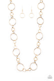 Paparazzi VINTAGE VAULT "Classic Combo" Gold Necklace & Earring Set Paparazzi Jewelry