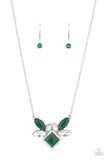 Paparazzi "Amulet Avenue" Green Necklace & Earring Set Paparazzi Jewelry