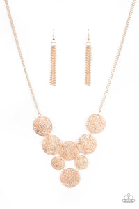 Paparazzi "Malibu Idol" Rose Gold Necklace & Earring Set Paparazzi Jewelry