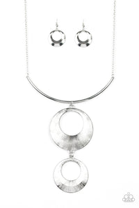 Paparazzi "Egyptian Eclipse" Silver Necklace & Earring Set Paparazzi Jewelry