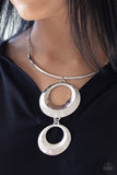 Paparazzi "Egyptian Eclipse" Silver Necklace & Earring Set Paparazzi Jewelry