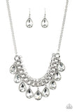 Paparazzi "All Toget-HEIR Now" White Necklace & Earring Set Paparazzi Jewelry