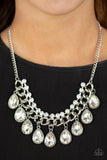 Paparazzi "All Toget-HEIR Now" White Necklace & Earring Set Paparazzi Jewelry