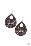 Paparazzi "Shoulda Coulda WOODa" Brown Earrings Paparazzi Jewelry