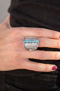 Paparazzi "A Line In The SANDSTONE" FASHION FIX Blue Ring Paparazzi Jewelry