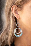 Paparazzi "Dizzying Deserts" FASHION FIX Blue Turquoise Earrings Paparazzi Jewelry