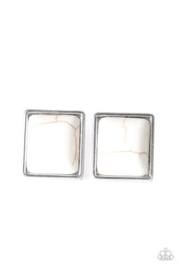 Paparazzi "Eco Elegance" White Post Earrings Paparazzi Jewelry