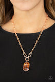 Paparazzi "Queen Bling" Copper Necklace & Earring Set Paparazzi Jewelry