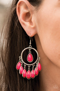 Paparazzi "Flirty Flamboyance" FASHION FIX Pink Earrings Paparazzi Jewelry