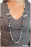 Paparazzi "Down the Rabbit Hole - Blue" necklace Paparazzi Jewelry