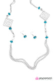 Paparazzi "Down the Rabbit Hole - Blue" necklace Paparazzi Jewelry