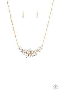 Paparazzi "HEIRS and Graces" Gold Necklace & Earring Set Paparazzi Jewelry