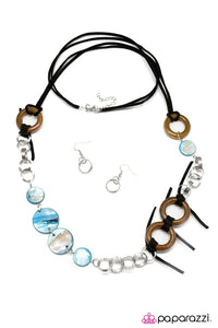 Paparazzi "Tied Me Over" Blue Necklace & Earring Set Paparazzi Jewelry