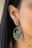 Paparazzi "Terra Tribute" Blue Post Earrings Paparazzi Jewelry