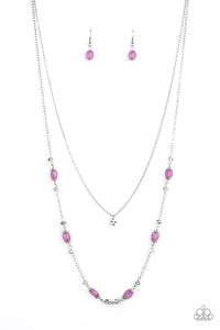 Paparazzi "Irresistibly Iridescent" Purple Necklace & Earring Set Paparazzi Jewelry