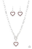 Paparazzi "With My Whole Heart" Red Necklace & Earring Set Paparazzi Jewelry