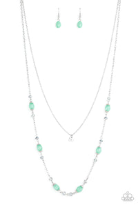 Paparazzi "Irresistibly Iridescent" Green Necklace & Earring Set Paparazzi Jewelry