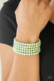 Paparazzi "Pearl Bliss" Green Bracelet Paparazzi Jewelry