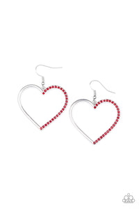 Paparazzi "First Date Dazzle" Red Earrings Paparazzi Jewelry