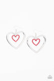 Paparazzi “Heart Candy Couture” Red Earrings Paparazzi Jewelry