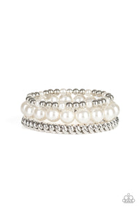 Paparazzi "A PEARL-fect Ten" White Bracelet Paparazzi Jewelry