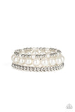 Paparazzi "A PEARL-fect Ten" White Bracelet Paparazzi Jewelry