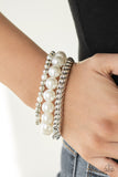 Paparazzi "A PEARL-fect Ten" White Bracelet Paparazzi Jewelry