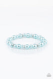 Paparazzi "Powder and Pearls" Blue Bracelet Paparazzi Jewelry