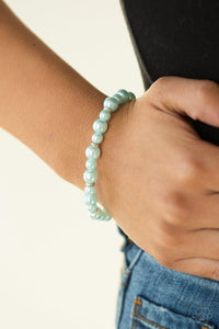 Paparazzi "Powder and Pearls" Blue Bracelet Paparazzi Jewelry