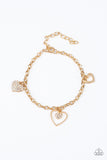 Paparazzi "Hearts and Harps" Gold Bracelet Paparazzi Jewelry